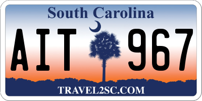 SC license plate AIT967