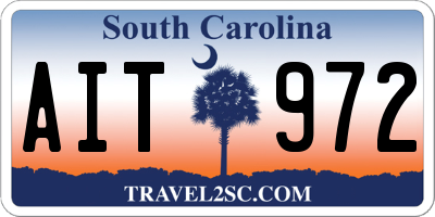 SC license plate AIT972
