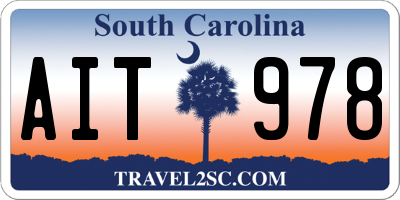 SC license plate AIT978