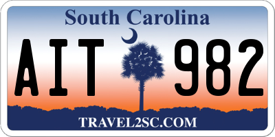 SC license plate AIT982