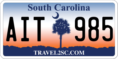 SC license plate AIT985