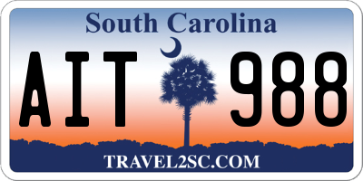 SC license plate AIT988