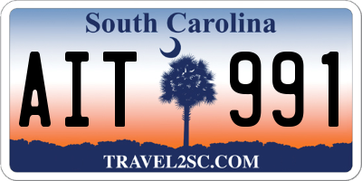 SC license plate AIT991