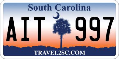 SC license plate AIT997