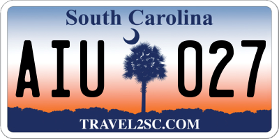 SC license plate AIU027