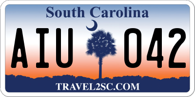 SC license plate AIU042