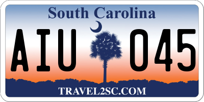 SC license plate AIU045