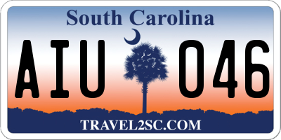 SC license plate AIU046