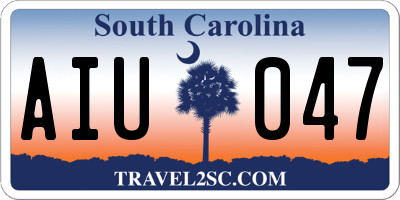 SC license plate AIU047