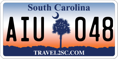 SC license plate AIU048