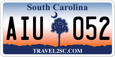 SC license plate AIU052