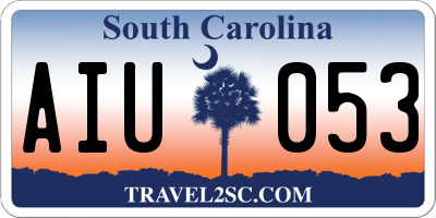 SC license plate AIU053
