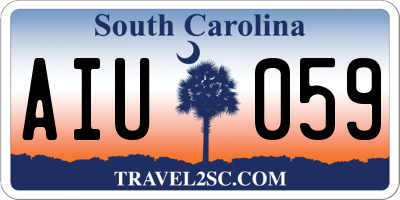 SC license plate AIU059