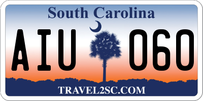 SC license plate AIU060