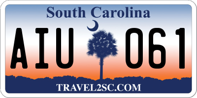 SC license plate AIU061
