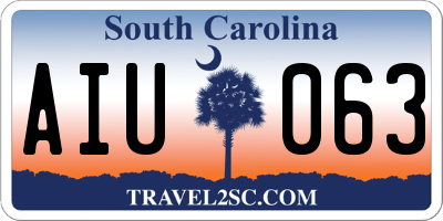 SC license plate AIU063