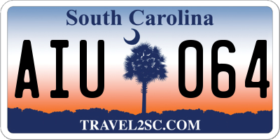 SC license plate AIU064