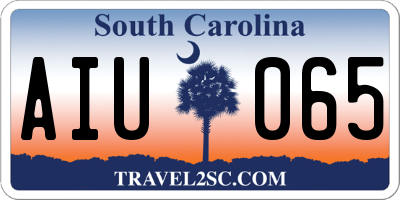 SC license plate AIU065