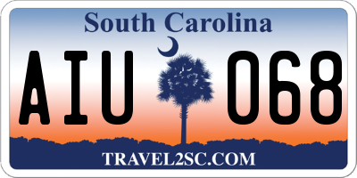 SC license plate AIU068