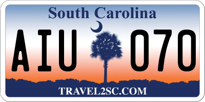 SC license plate AIU070