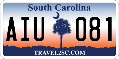 SC license plate AIU081