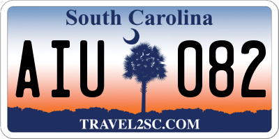 SC license plate AIU082