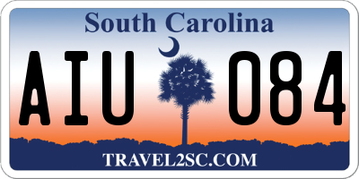 SC license plate AIU084