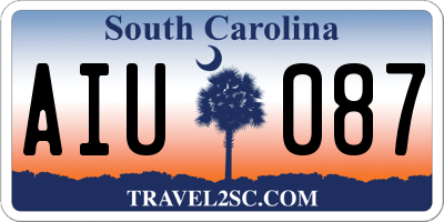 SC license plate AIU087