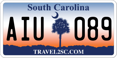 SC license plate AIU089