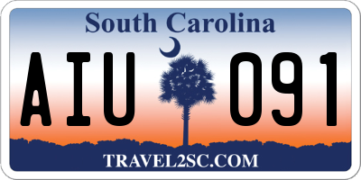 SC license plate AIU091