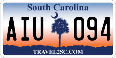 SC license plate AIU094