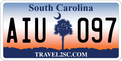 SC license plate AIU097