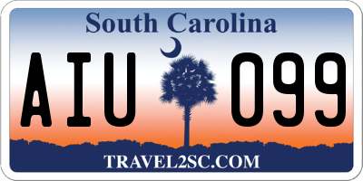 SC license plate AIU099