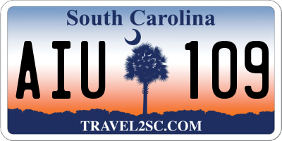 SC license plate AIU109
