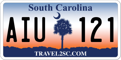 SC license plate AIU121