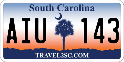 SC license plate AIU143