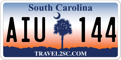 SC license plate AIU144