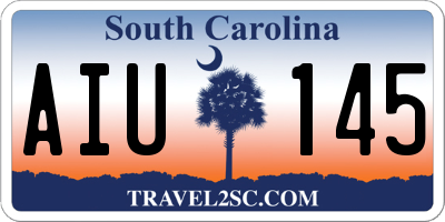 SC license plate AIU145