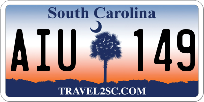 SC license plate AIU149