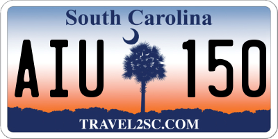 SC license plate AIU150