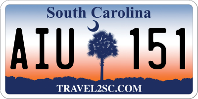 SC license plate AIU151