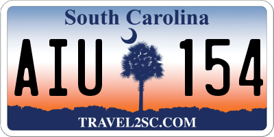 SC license plate AIU154