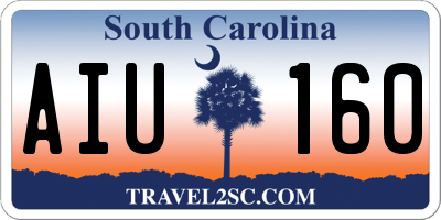 SC license plate AIU160