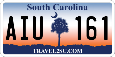 SC license plate AIU161