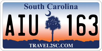 SC license plate AIU163