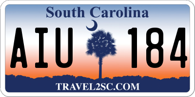 SC license plate AIU184