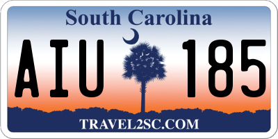 SC license plate AIU185