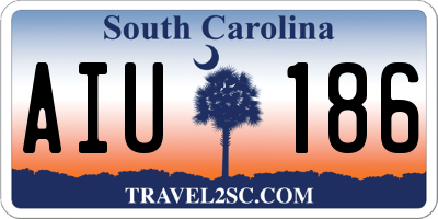 SC license plate AIU186