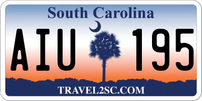 SC license plate AIU195