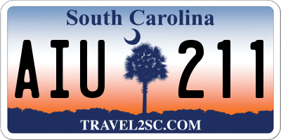 SC license plate AIU211